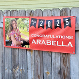 Custom Graduation Banner - 20"h x 48"w - 0742