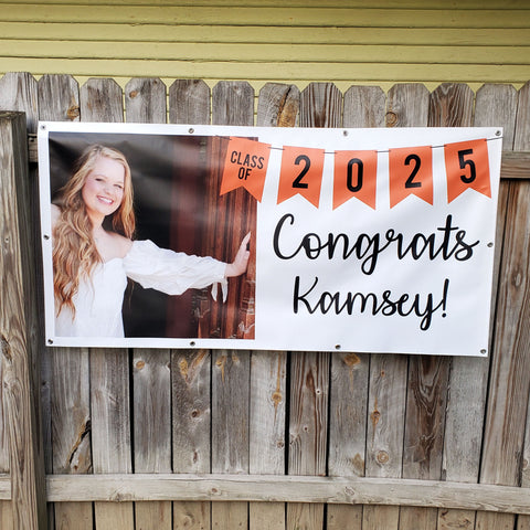 Custom Graduation Banner - 30"h x 60"w - 0462