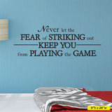 Fear Of Striking Out, Wall Decal, 0004, Baseball Decal, Softball