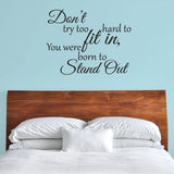 Born To Stand Out, Wall Sticker, 0032, Stand Out Wall Decal