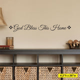 God Bless This Home Wall Lettering, 0033, Wall Decals, Wall Stickers, God Bless