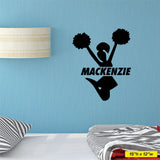 Custom Cheerleading Wall Decal, 0057, Personalized Cheerleader Wall Decal