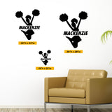 Custom Cheerleading Wall Decal, 0057, Personalized Cheerleader Wall Decal