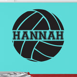 Custom Volleyball Wall Decal, 0058, Personalized Volleyball Wall Decal, Custom Name