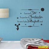 I Am Too Cute To Just Be A Cheerleader So Now I Play Volleyball, 0087, Volleyball Decal, Cheerleader Decal