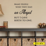 Angel Baby Wall Decal, 0094, angel baby memorial, angel baby wall art