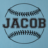 Custom Baseball Name Wall Decal, 0124, Personalized Baseball Name Wall Decal, Girls Softball, Boys Baseball