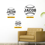 Custom Baseball Name Wall Decal, 0124, Personalized Baseball Name Wall Decal, Girls Softball, Boys Baseball