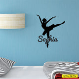 Custom Dance Name Wall Decal, 0126, Personalized Dance Name Wall Decal, Girls Dance, Dance Custom Name