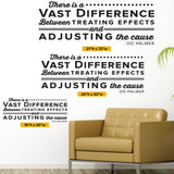 There is a vast difference between treating effects and adjusting the cause, 0129, D.D. Palmer, Chiropractor Wall Lettering