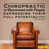 Chiropractic is concerned with people expressing their full potential, 0132, BJ Palmer, Chiropractor Wall Decal