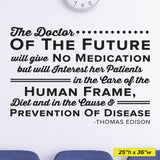 The Doctor of the Future (HER), Thomas Edison, HER VERSION, 0146, Chiropractor Wall Decal