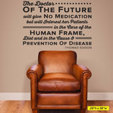 The Doctor of the Future (HER), Thomas Edison, HER VERSION, 0146, Chiropractor Wall Decal