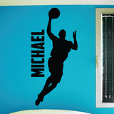 Custom Boys Basketball Wall Decal, 0267, Personalized, Basketball Player