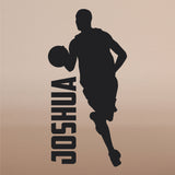 Custom Name Boys Basketball Wall Decal, 0269, Dribbling, Basketball Player Wall Art, Personalized