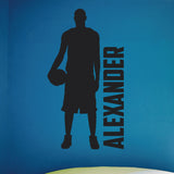 Custom Name Boys Basketball Wall Decal, 0270, Personalized, Basketball Graphics