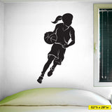 Girls Basketball Wall Decal, 0290, Ladies Basketball