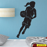 Girls Basketball Wall Decal, 0290, Ladies Basketball