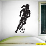 Girls Soccer Wall Decal, 0292, Dribbling, Ladies Soccer, Futbol, Girls Soccer