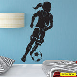 Girls Soccer Wall Decal, 0292, Dribbling, Ladies Soccer, Futbol, Girls Soccer