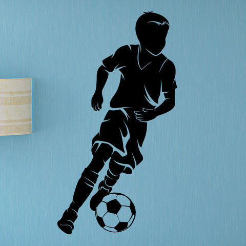 Boys Soccer Wall Sticker, 0293, Dribbling, Futbol, Wall Decal