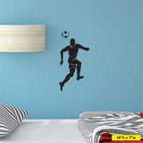 Boys Soccer Heading Ball Wall Decal, 0295, Head, Futbol