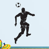 Boys Soccer Heading Ball Wall Decal, 0295, Head, Futbol