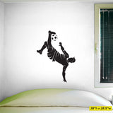 Boys Soccer Kick Wall Sticker, 0296, Soccer Player, Bicycle Kick, Futbol, Wall Decal