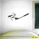 Girls Softball Hitter Wall Sticker, 0299, Hitter, Batter, Softball Player Wall Decal