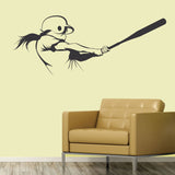 Girls Softball Hitter Wall Sticker, 0299, Hitter, Batter, Softball Player Wall Decal