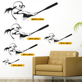 Girls Softball Hitter Wall Sticker, 0299, Hitter, Batter, Softball Player Wall Decal