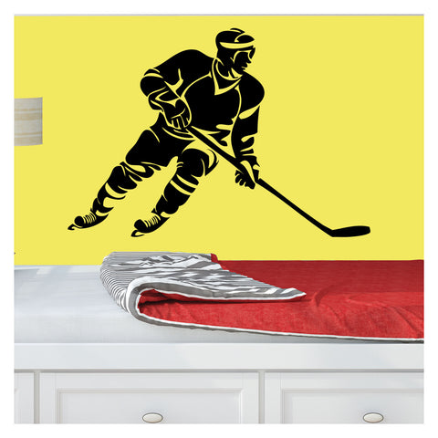 Boys Hockey Wall Sticker, 0305, Hockey Theme Decal, Ice Hockey, Boys Hockey, Girls Hockey