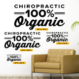 Chiropractic 100% Organic Wall Decal, 0312, Chiropractic Office Wall Lettering