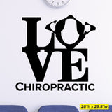 Love Chiropractic Wall Decal, 0325, Chiropractic Office Wall Graphics