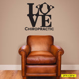 Love Chiropractic Wall Decal, 0325, Chiropractic Office Wall Graphics