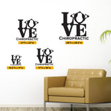 Love Chiropractic Wall Decal, 0325, Chiropractic Office Wall Graphics