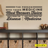 The Person Who Takes Medicine Must Recover Twice, 0328, Chiropractic Wall Hangings