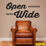 Open Wide Dental Wall Sticker, 0343, Dental Office Wall Decal