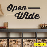 Open Wide Dental Wall Sticker, 0343, Dental Office Wall Decal