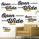 Open Wide Dental Wall Sticker, 0343, Dental Office Wall Decal