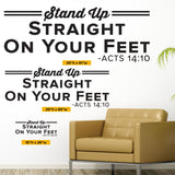 Stand Up Straight On Your Feet-Acts 14:10, 0407, Chiropractor Wall Decal