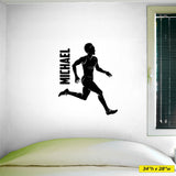 Custom Name Cross Country Wall Decal, 0434, Personalized Jogging Wall Decal, Track