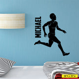 Custom Name Cross Country Wall Decal, 0434, Personalized Jogging Wall Decal, Track