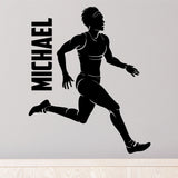 Custom Name Cross Country Wall Decal, 0434, Personalized Jogging Wall Decal, Track