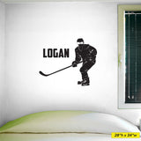 Custom Name Hockey Wall Decal, 0436, Hockey, Girls Hockey, Boys Hockey