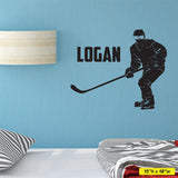 Custom Name Hockey Wall Decal, 0436, Hockey, Girls Hockey, Boys Hockey