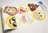 Emoji Wall Decals - 12" tall - Emoticon 12 Set - 0440