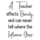 A Teacher affects eternity - 0472 - Classroom Decor - Wall Decor - Back to school - Classroom Decal