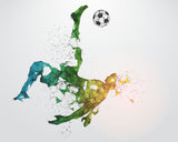 soccer player bicycle kick wall art