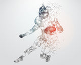 running back football player running, wall art, wall cling